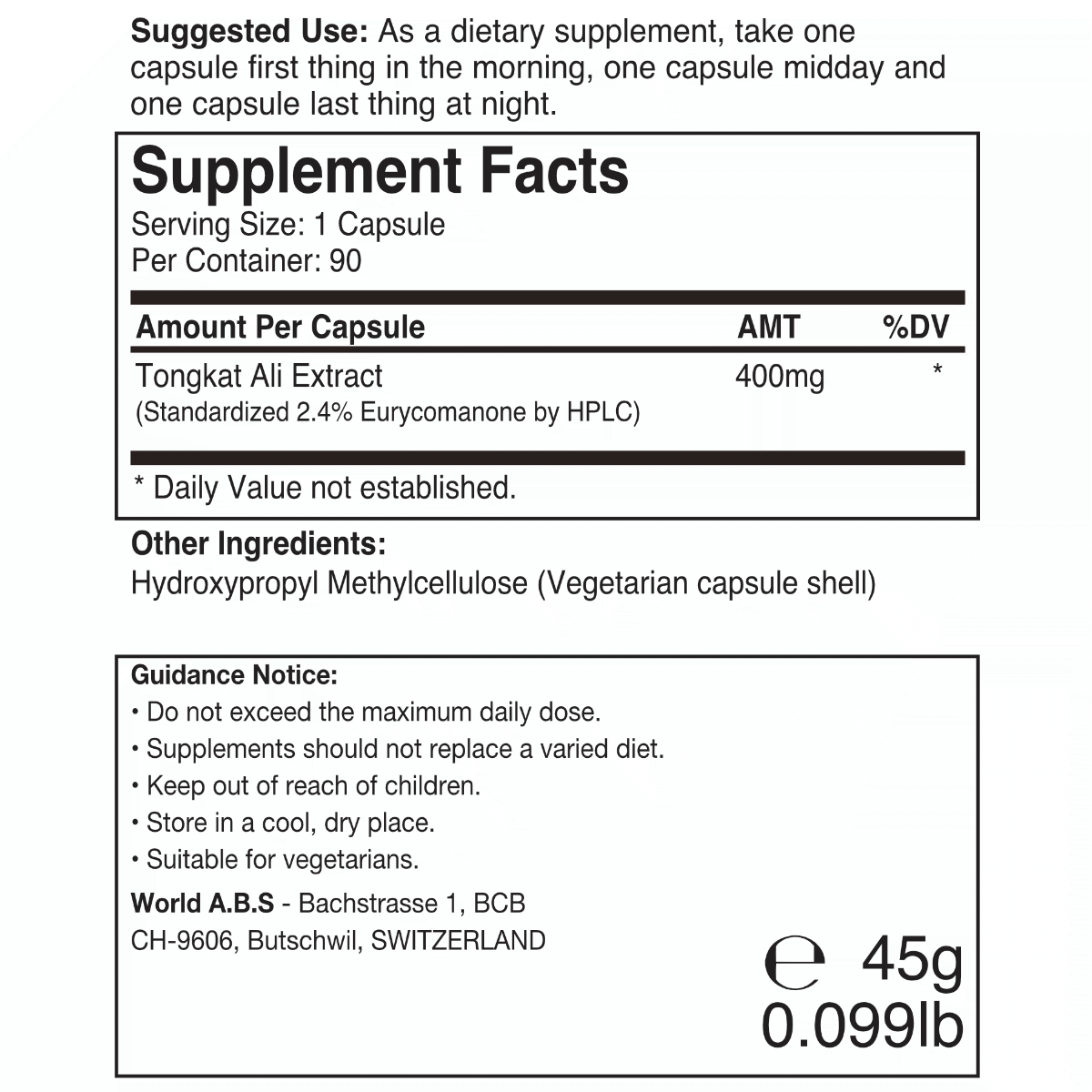 Tongkat Ali Extract 1:200