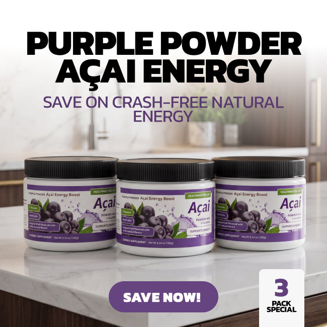 3-Pack Purple POWDER Açai Energy