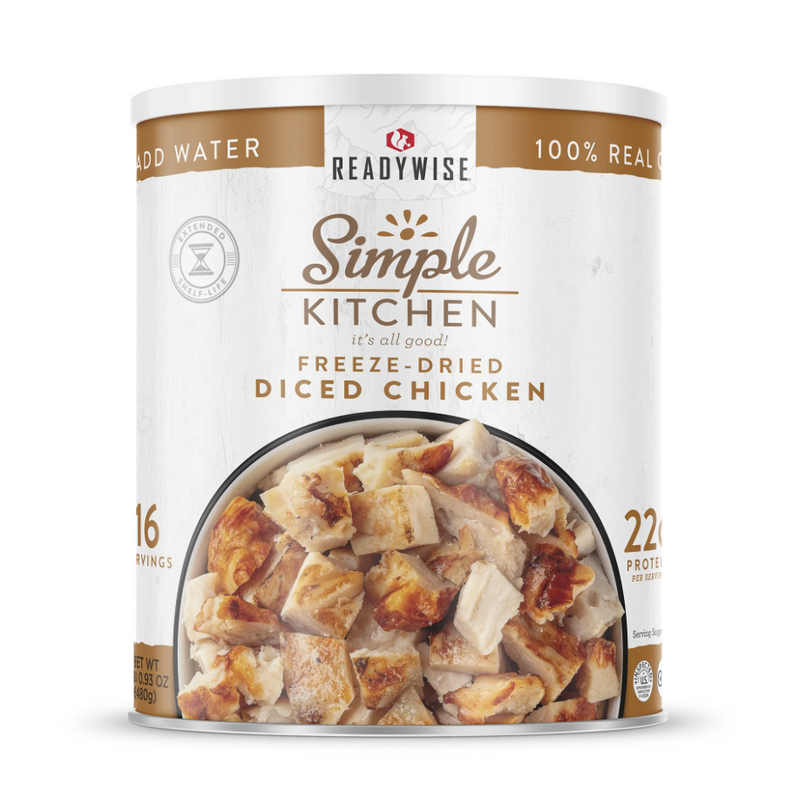 Freeze-Dried Diced Chicken - #10 Can – 16 Servings
