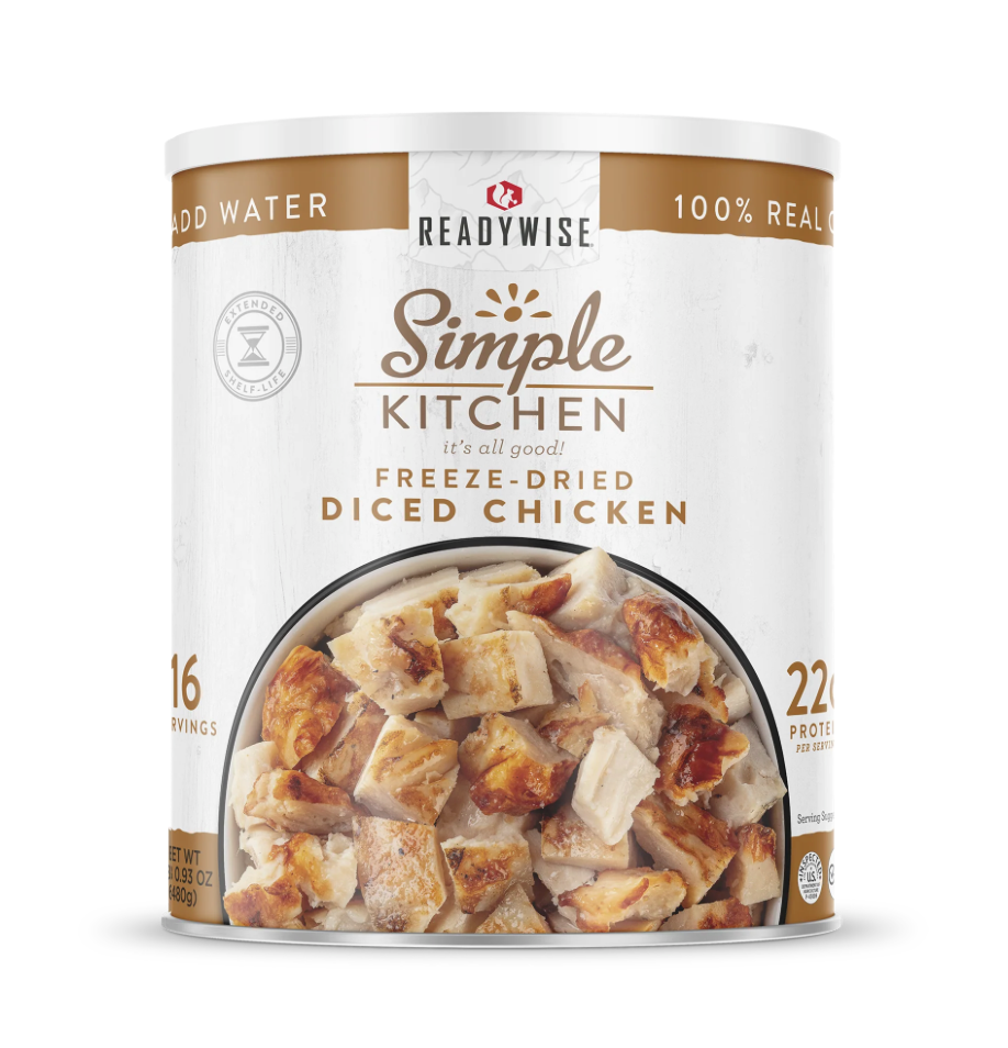Freeze-Dried Diced Chicken - #10 Can – 16 Servings