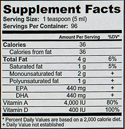 Cod Liver Oil Old Fashioned - Liquid 16 oz.